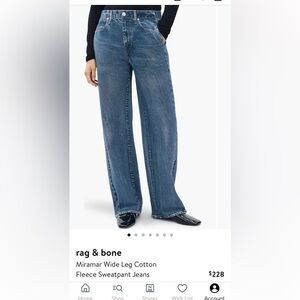 Rag & Bone Miramar Fleece Sweatpants